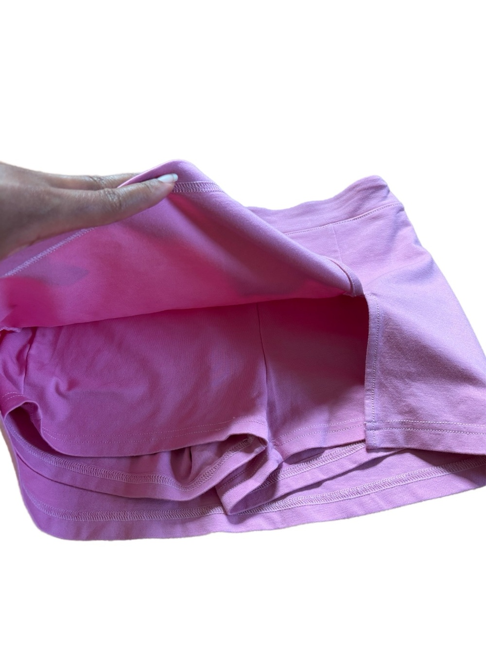 Pink Mini Skort with Side Slit - Picture 3 of 7